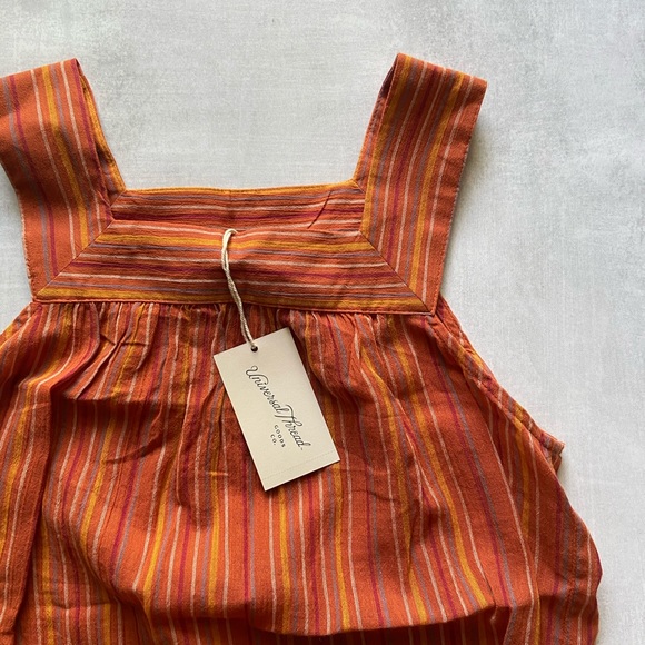 UNIVERSAL THREAD striped peasant square neck top - Picture 2 of 6